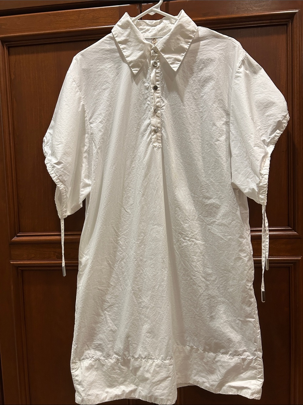 XCVI White Button-Front Shirt Dress, medium, worn twice